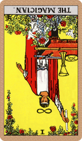 The Magician Tarot Card Reversed