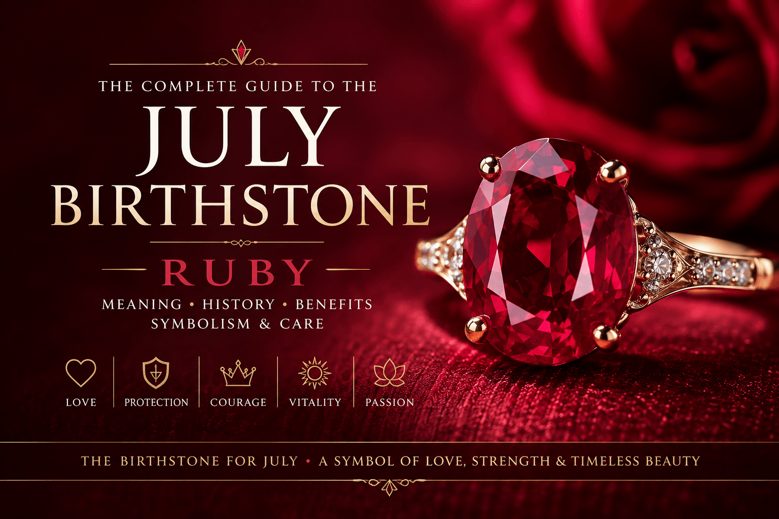 July Birthstone: The Complete Guide to Ruby Meaning, History, Symbolism, and Benefits