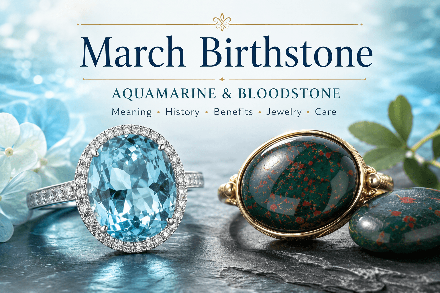March Birthstone: Complete Guide to Aquamarine and Bloodstone