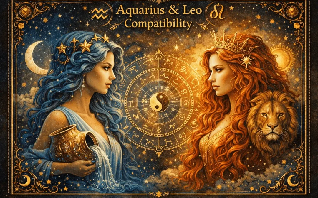 Aquarius and Leo Compatibility illustration