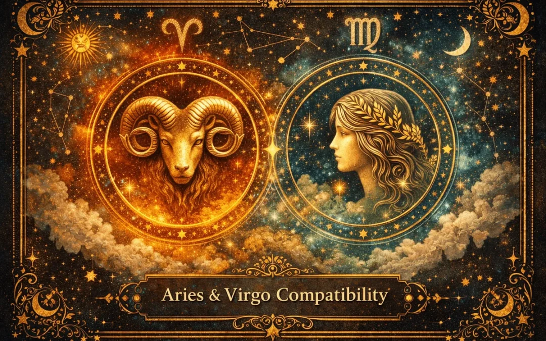 Aries and Virgo Compatibility illustration