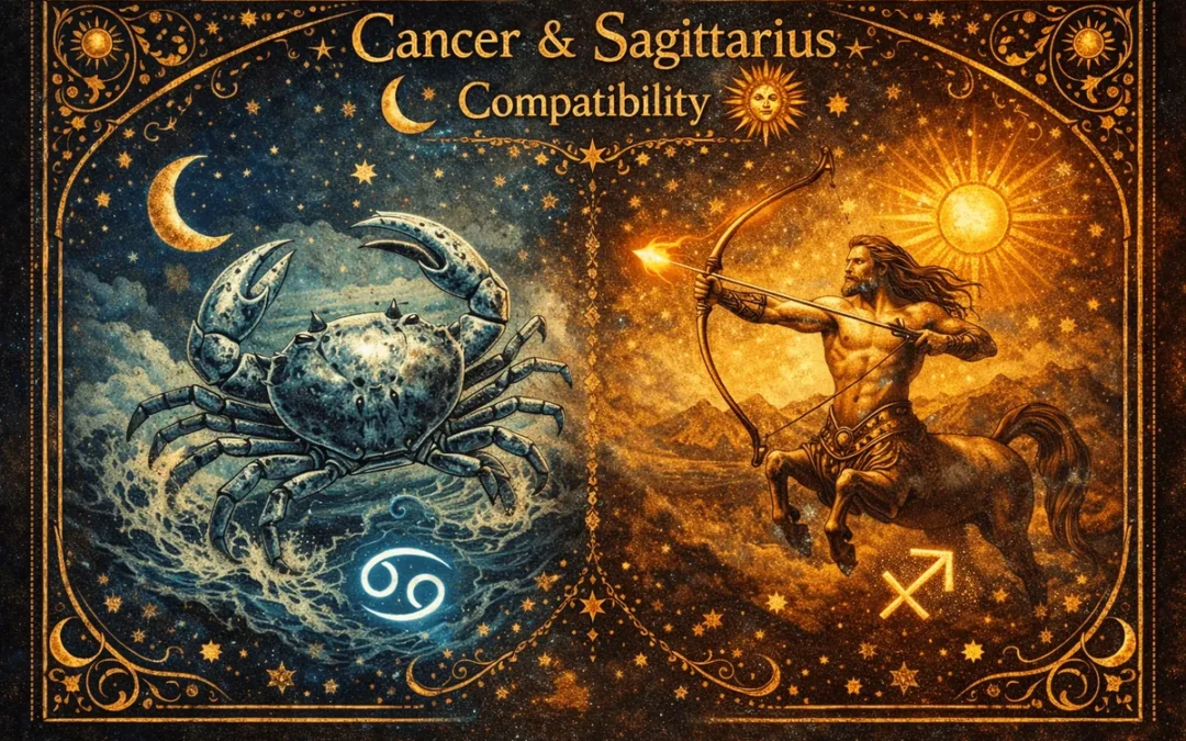 Cancer and Sagittarius Compatibility illustration