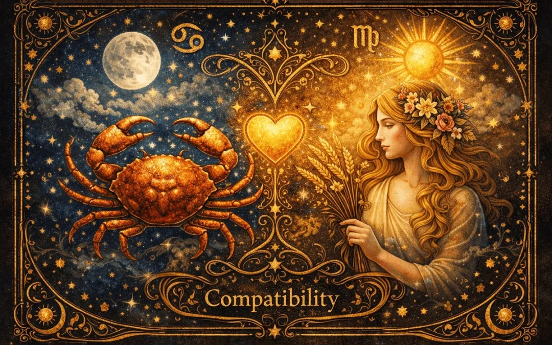 Cancer and Virgo Compatibility illustration