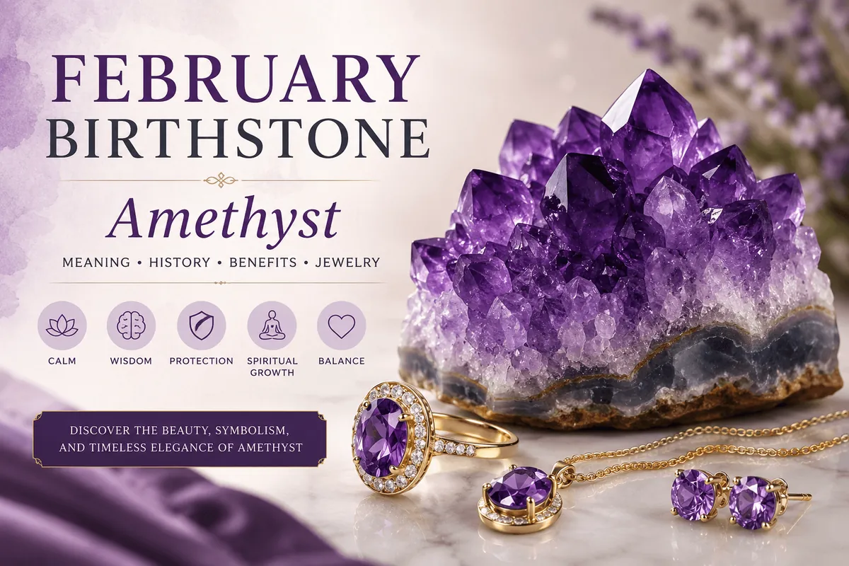 February Birthstone illustration