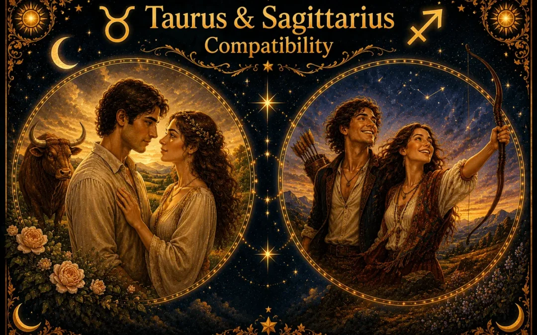 Taurus and Sagittarius Compatibility illustration